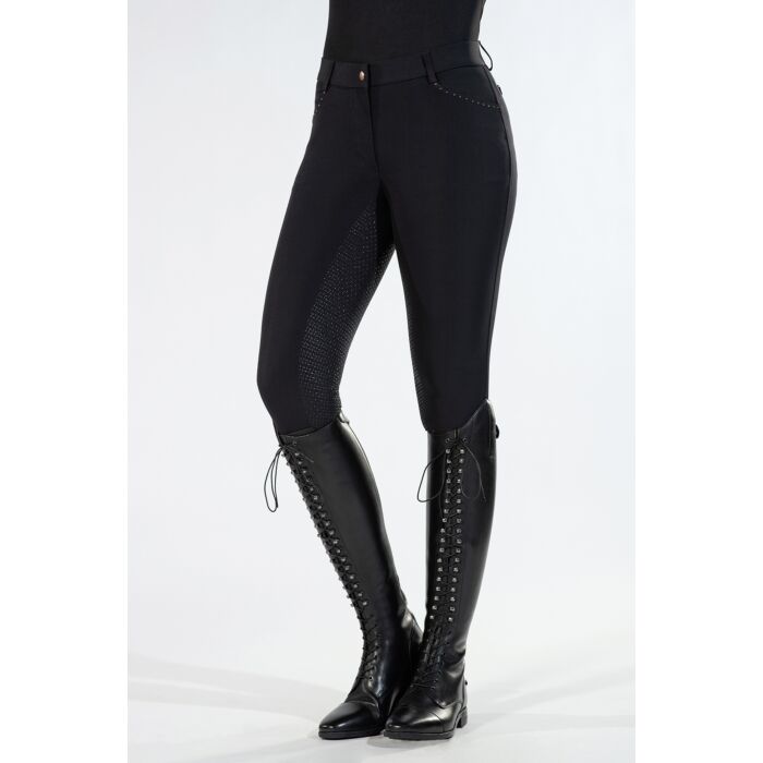 Glamour Rosegold Riding Breeches - Elegant Silicone Seat Breeches