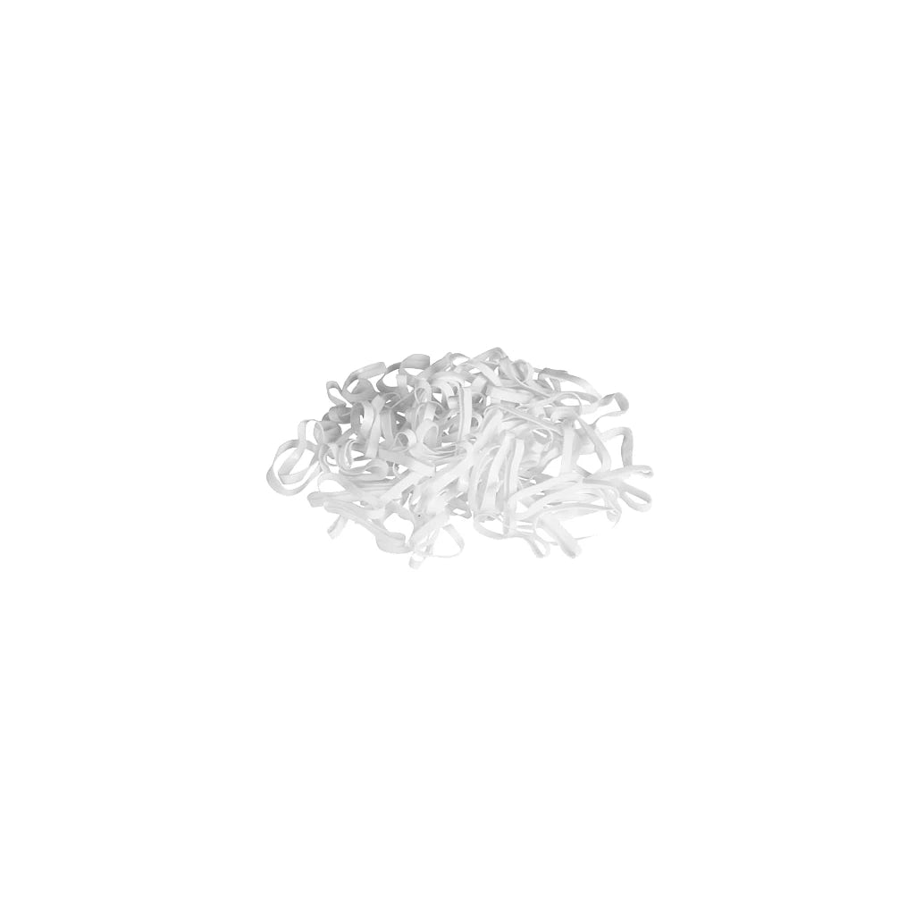 White Silicone Elastic Bands (500 pcs)