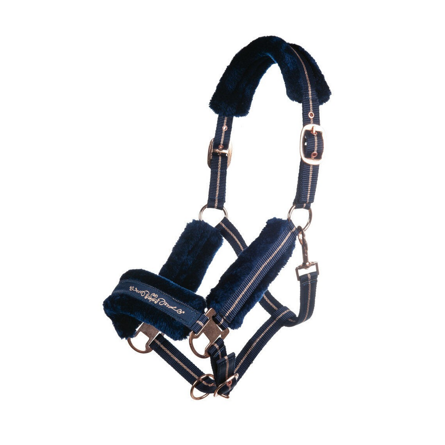 Rosegold/ Navy Head Collar - Elegant Horse Headcollar