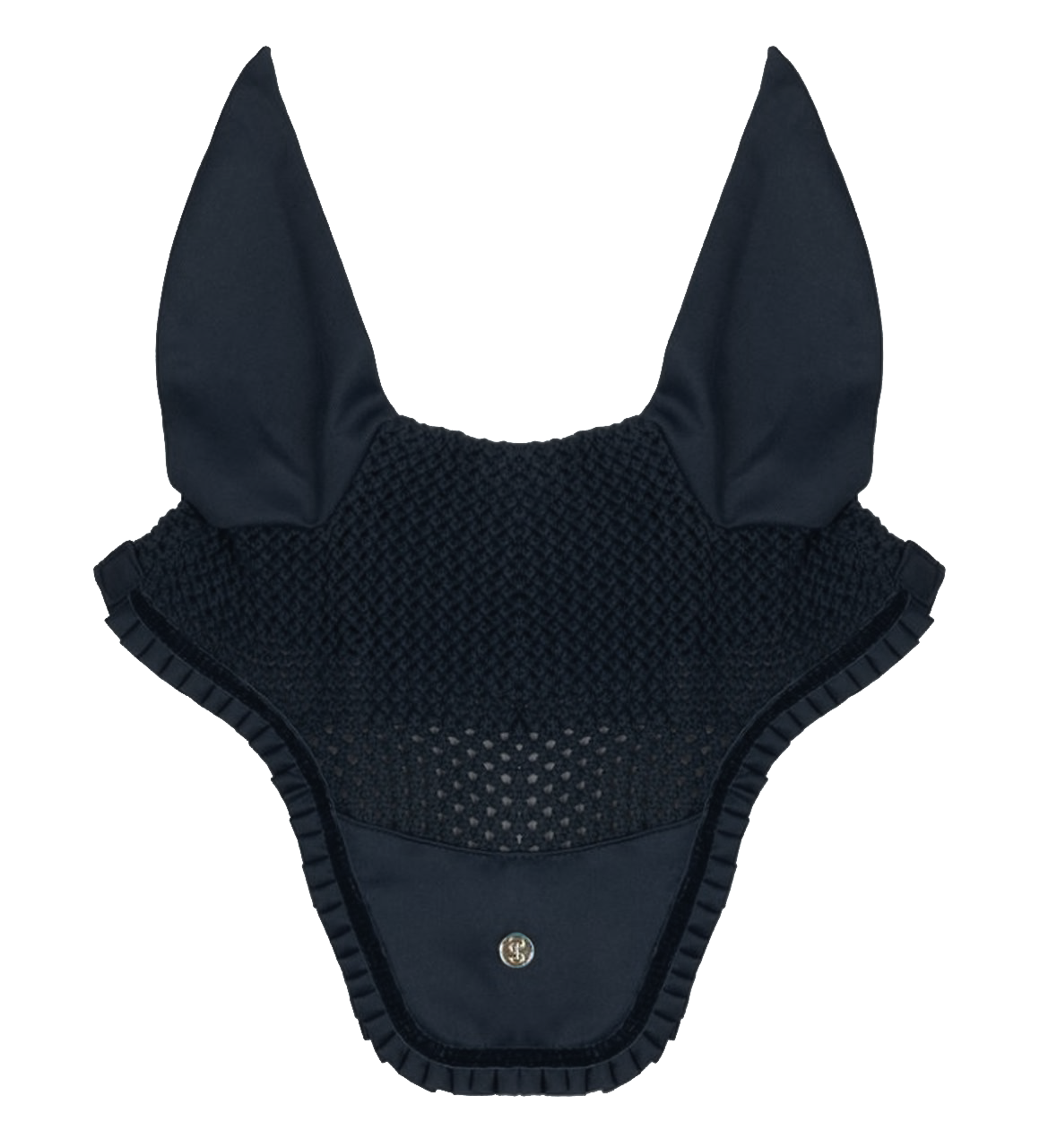 PS of Sweden Ear Bonnet – Ruffle Navy (Full)