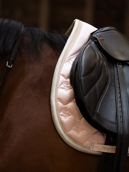 PS of Sweden Quilted Heart Ear Bonnet & Saddle Bundle Set (Whipped Pink)