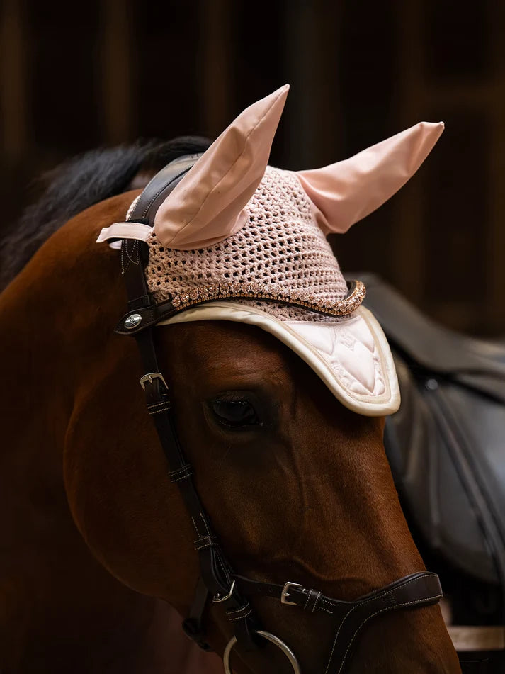 PS of Sweden Quilted Heart Ear Bonnet & Saddle Bundle Set (Whipped Pink)