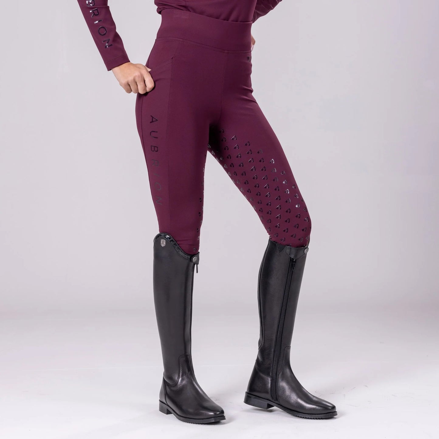 Aubrion Eltar Riding Tights - High Waist Full Grip Tights