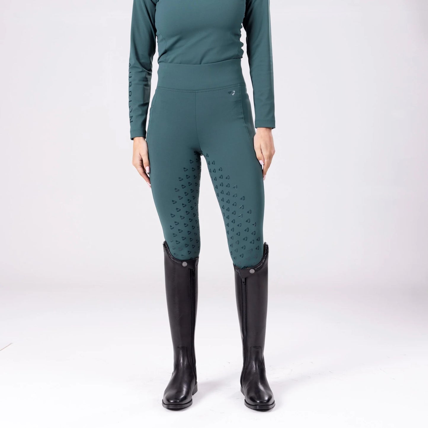 Aubrion Eltar Riding Tights - High Waist Full Grip Tights