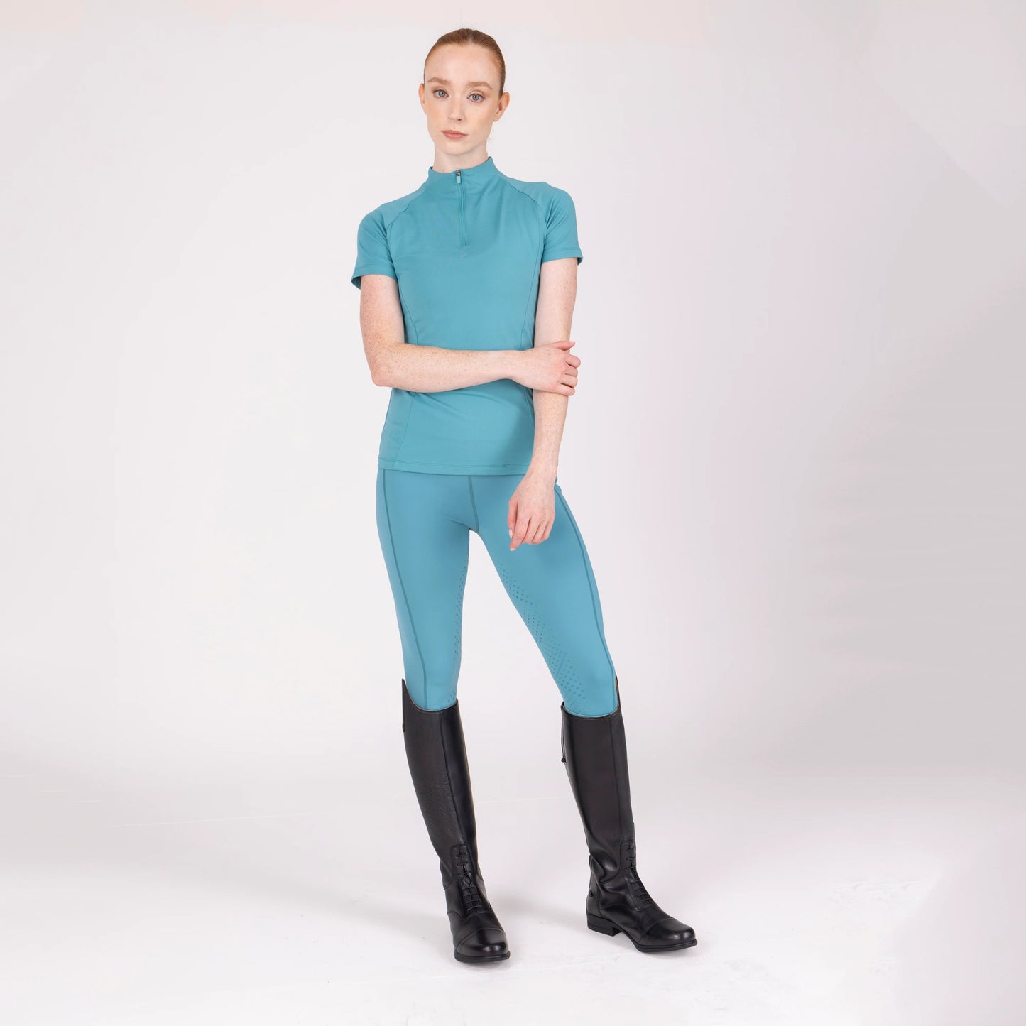 Aubrion React Short Sleeve Base Layer UPF 50+ - Women’s Equestrian Riding Top