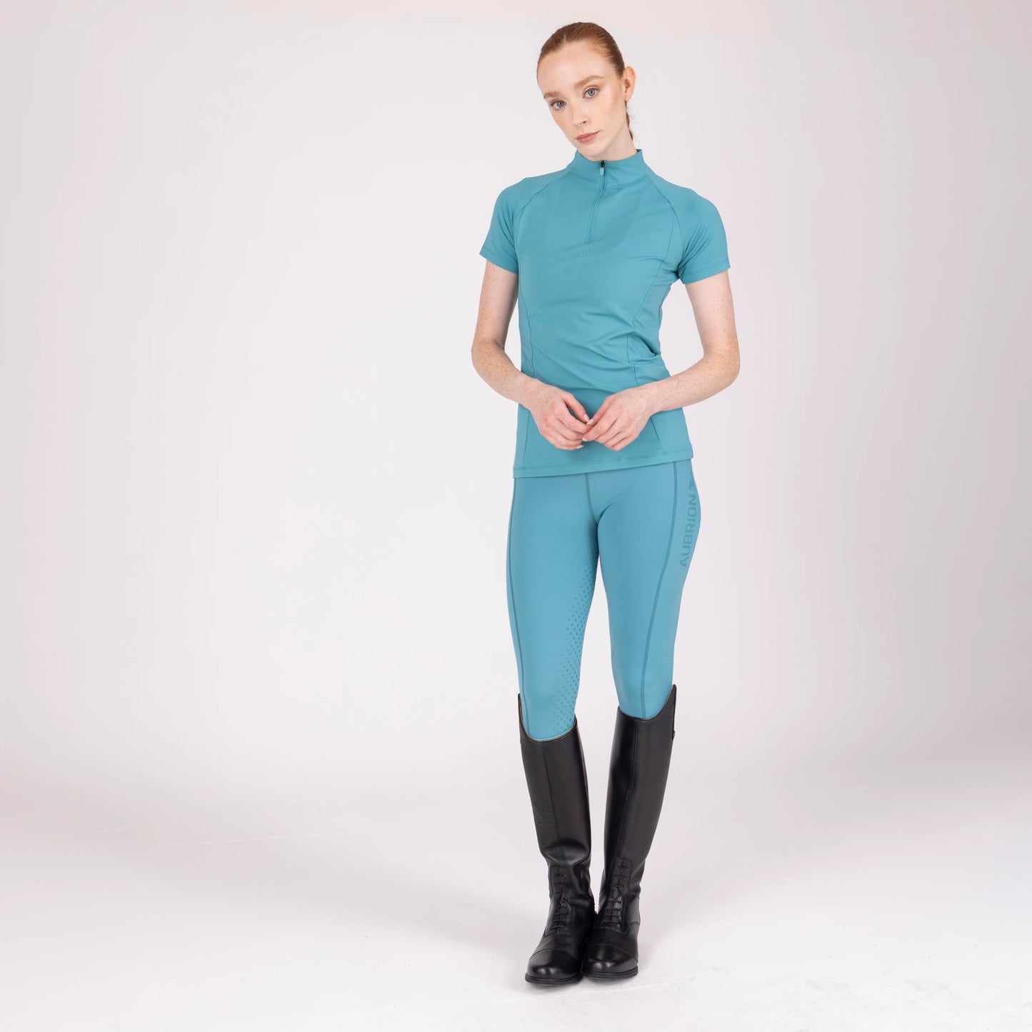 Aubrion React Short Sleeve Base Layer UPF 50+ - Women’s Equestrian Riding Top
