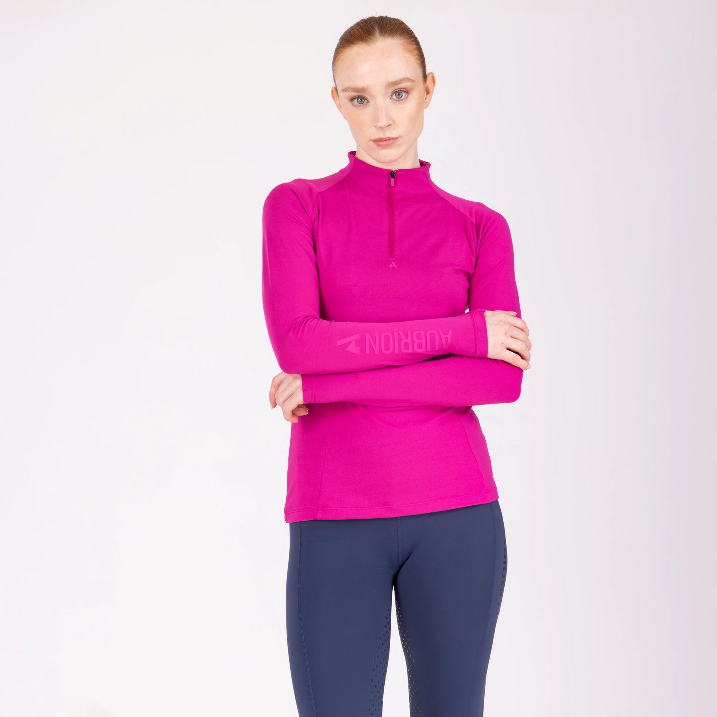 Aubrion React Summer Long Sleeve Base Layer UPF 50+ - Women’s Equestrian Riding Top