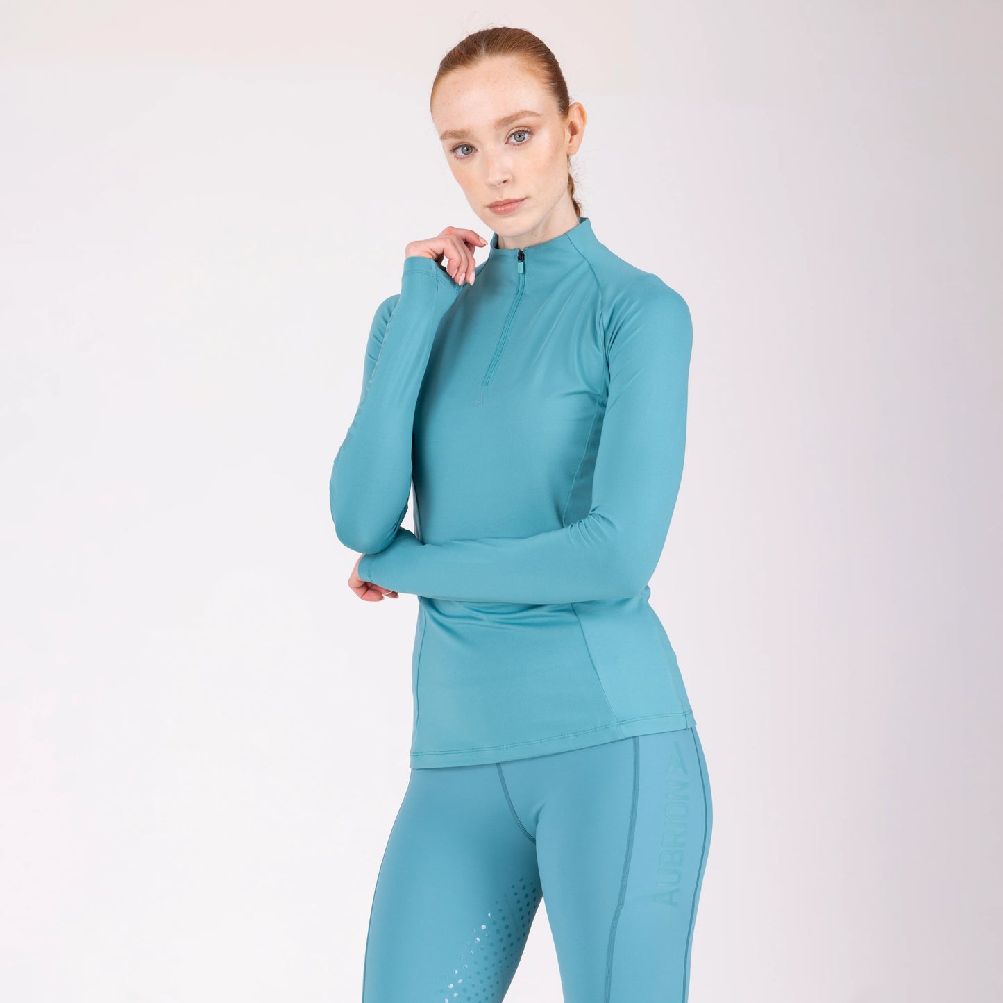 Aubrion React Summer Long Sleeve Base Layer UPF 50+ - Women’s Equestrian Riding Top