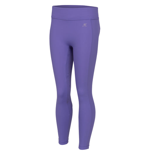 Aubrion Equestrian Young Rider Riding Tights - Kids Full Grip Leggings