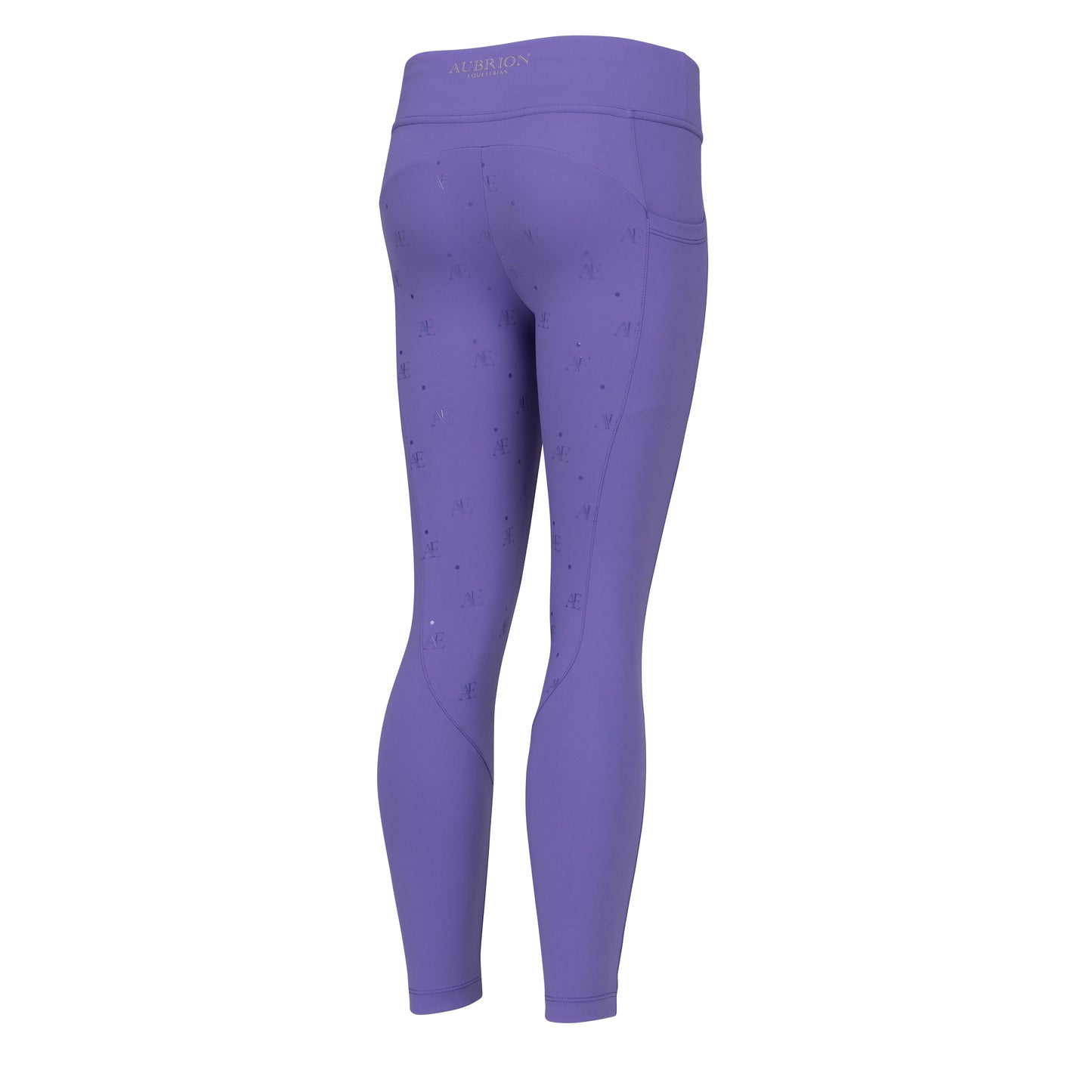 Aubrion Equestrian Young Rider Riding Tights - Kids Full Grip Leggings
