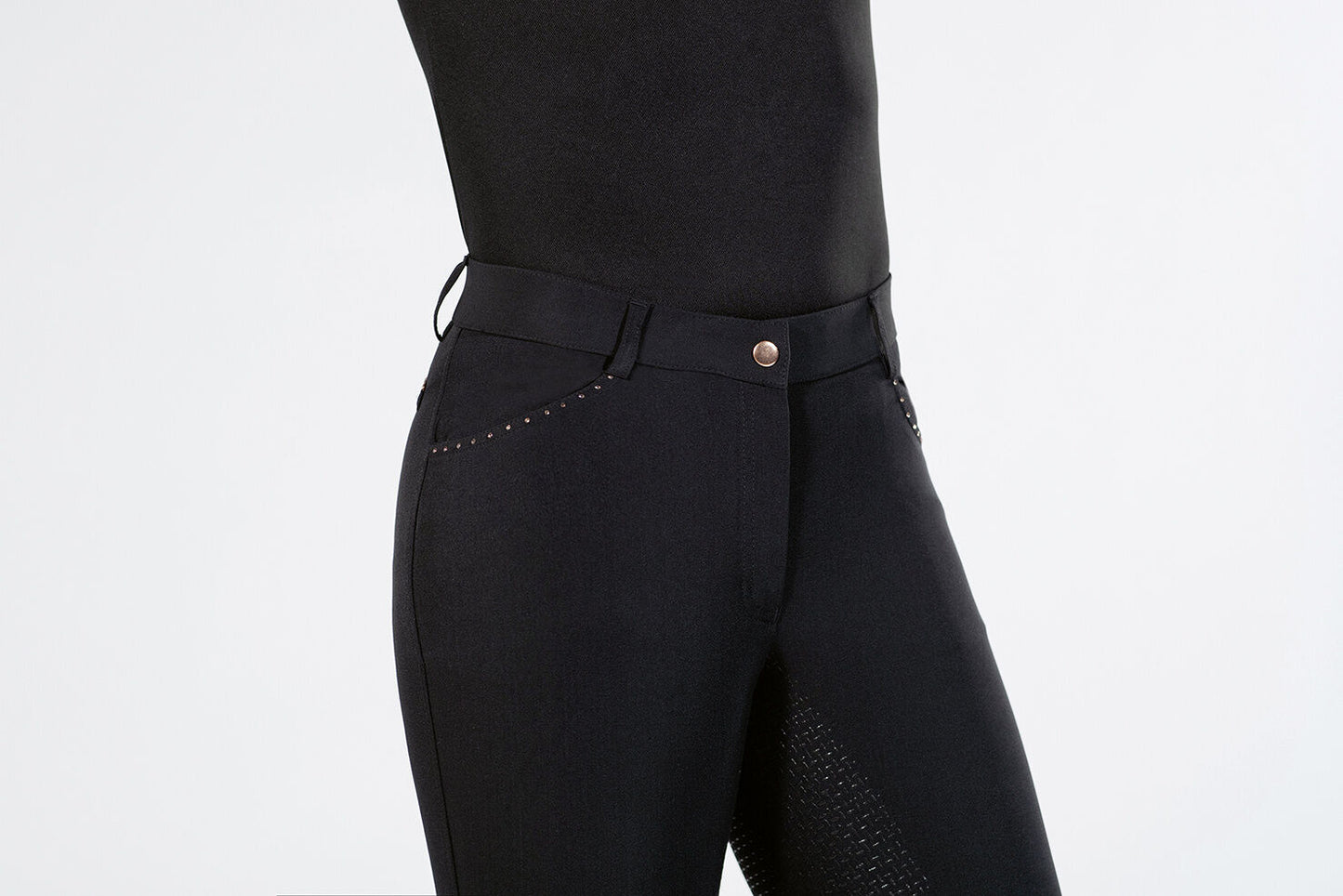 Glamour Rosegold Riding Breeches - Elegant Silicone Seat Breeches