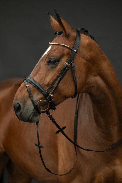 Rosegold Glamour Style Bridle - Elegant Leather Horse Bridle