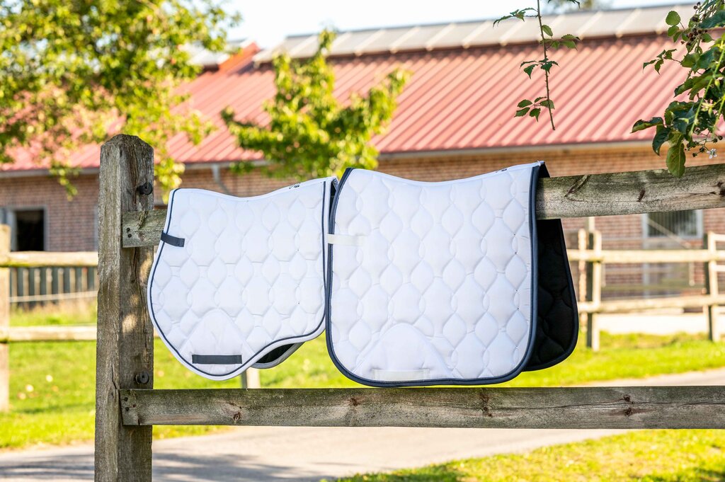 Competition Dressage Saddle Cloth White - Elegant Dressage Saddle Pad