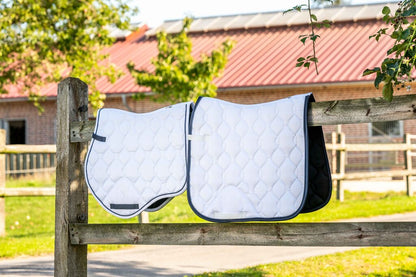 Competition Dressage Saddle Cloth White - Elegant Dressage Saddle Pad
