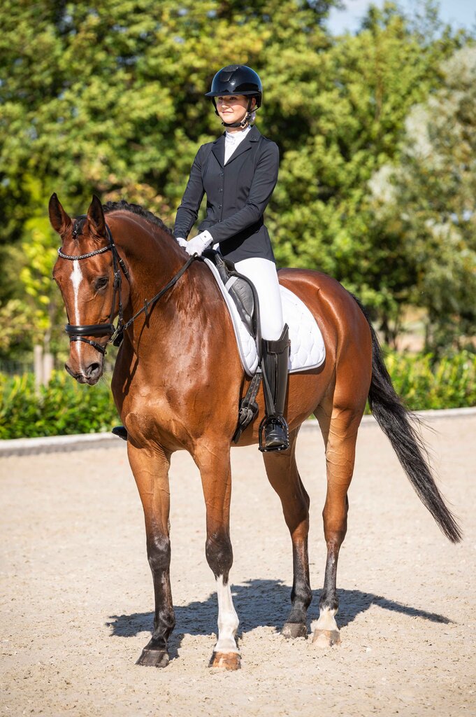 Competition Dressage Saddle Cloth White - Elegant Dressage Saddle Pad