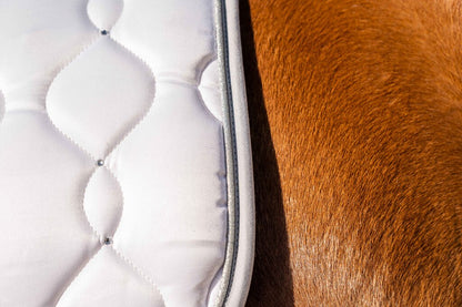 Competition Dressage Saddle Cloth White - Elegant Dressage Saddle Pad