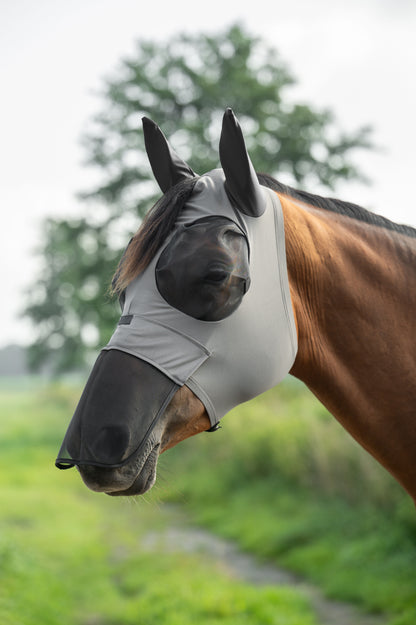 Elastic Anti-Fly Mask With Nose Protection - Horse Fly Mask