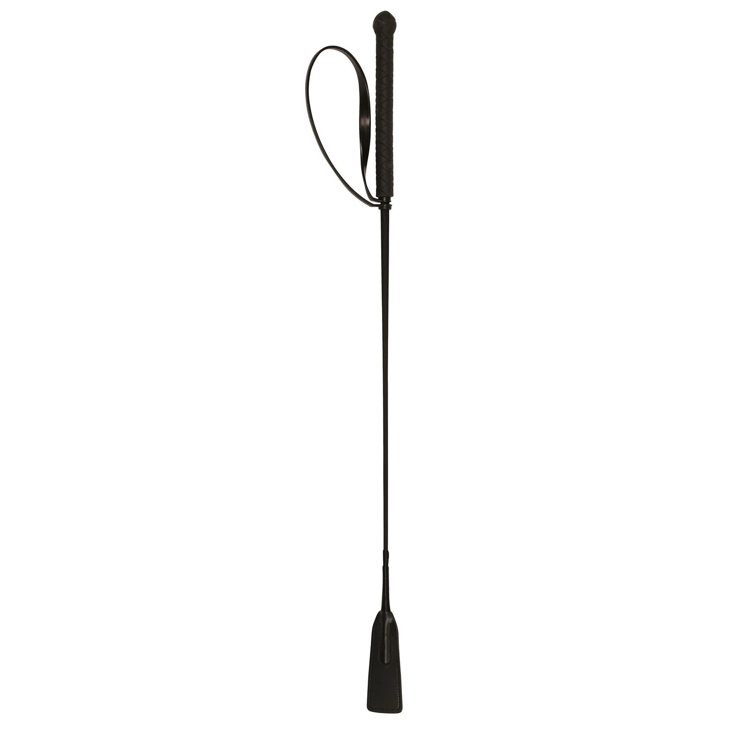 Black Jumping Whip with Flap - Fibreglass - 65cm