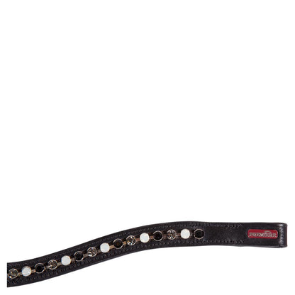 Premiere Browband Lyskamm - Black/ White Crystals