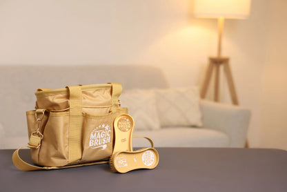 MagicBrush Grooming Bag - Horse Cleaning & Brush Storage Bag - Golden