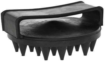 Black Rubber Nub Curry Comb - Horse Grooming Brush