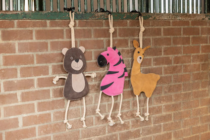 Plush Horse Stable Toy - Pink Zebra