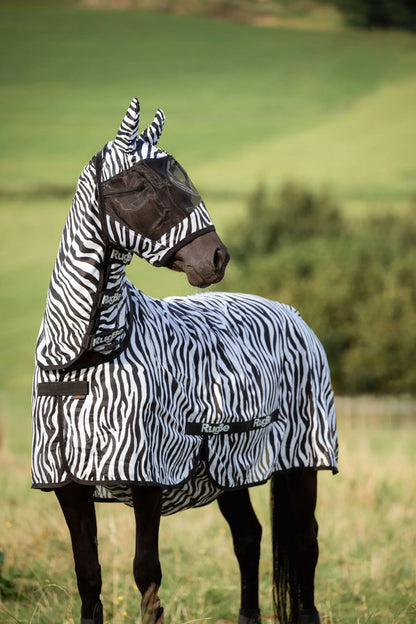 Zebra Fly Mask with Ear Protection - Horse Fly Mask