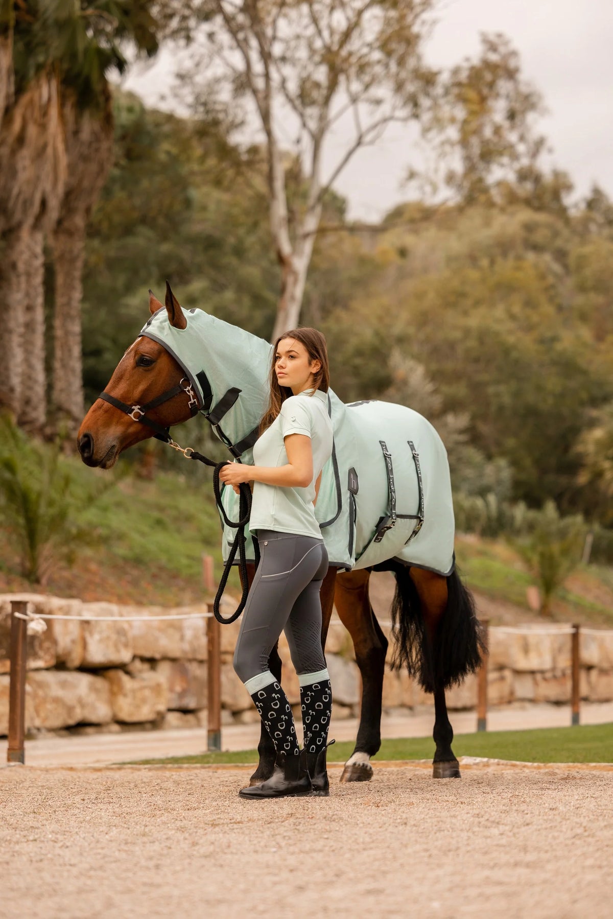 Horze Paso Fino Fly Rug with Hood - UV Protection for Horses