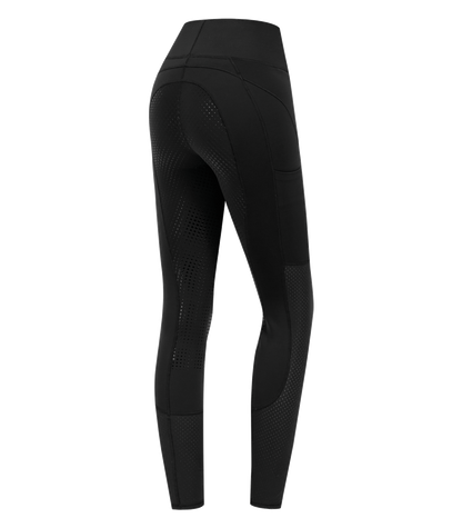 Hanna Mesh High-Waist Riding Leggings - Full Grip Equestrian Tights