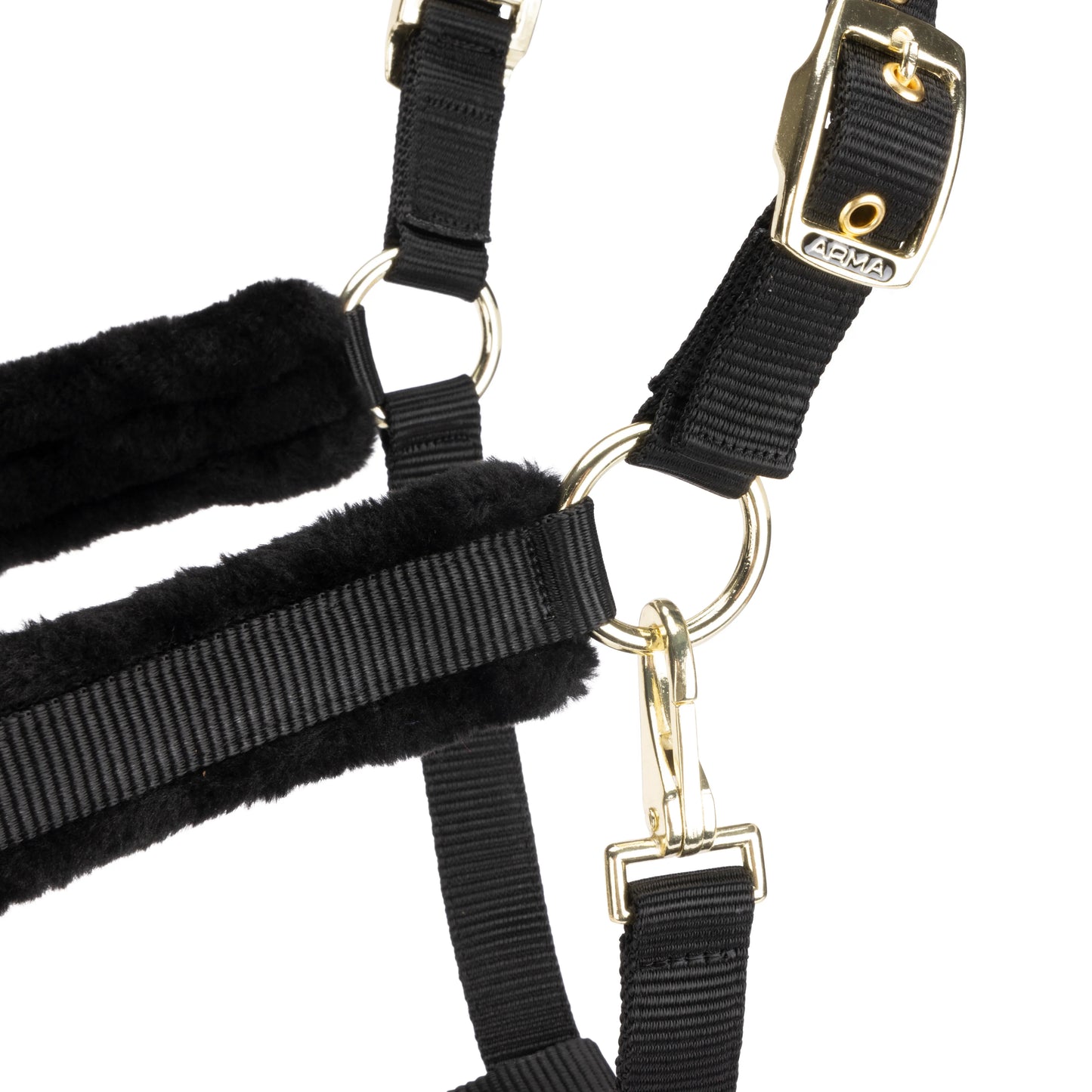 ARMA Logo Padded Headcollar with Lead Rope - Horse Headcollar Set