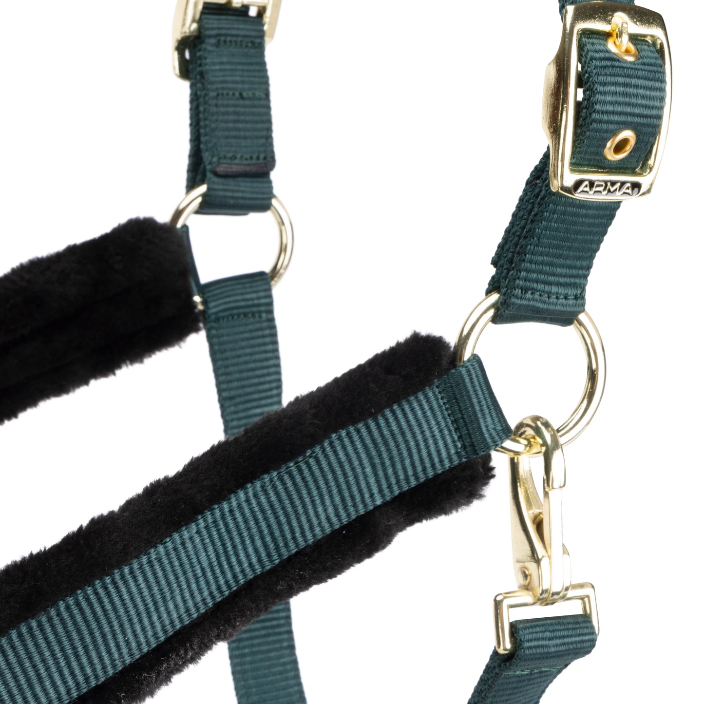 ARMA Logo Padded Headcollar with Lead Rope - Horse Headcollar Set