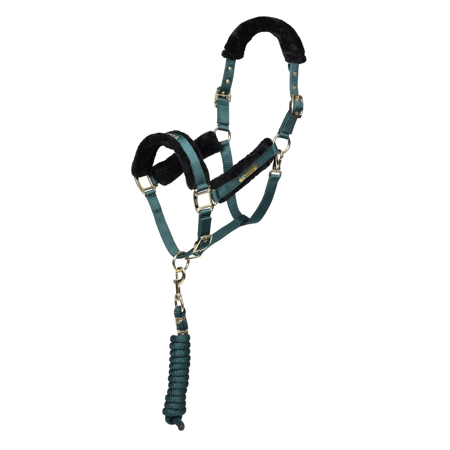 ARMA Logo Padded Headcollar with Lead Rope - Horse Headcollar Set