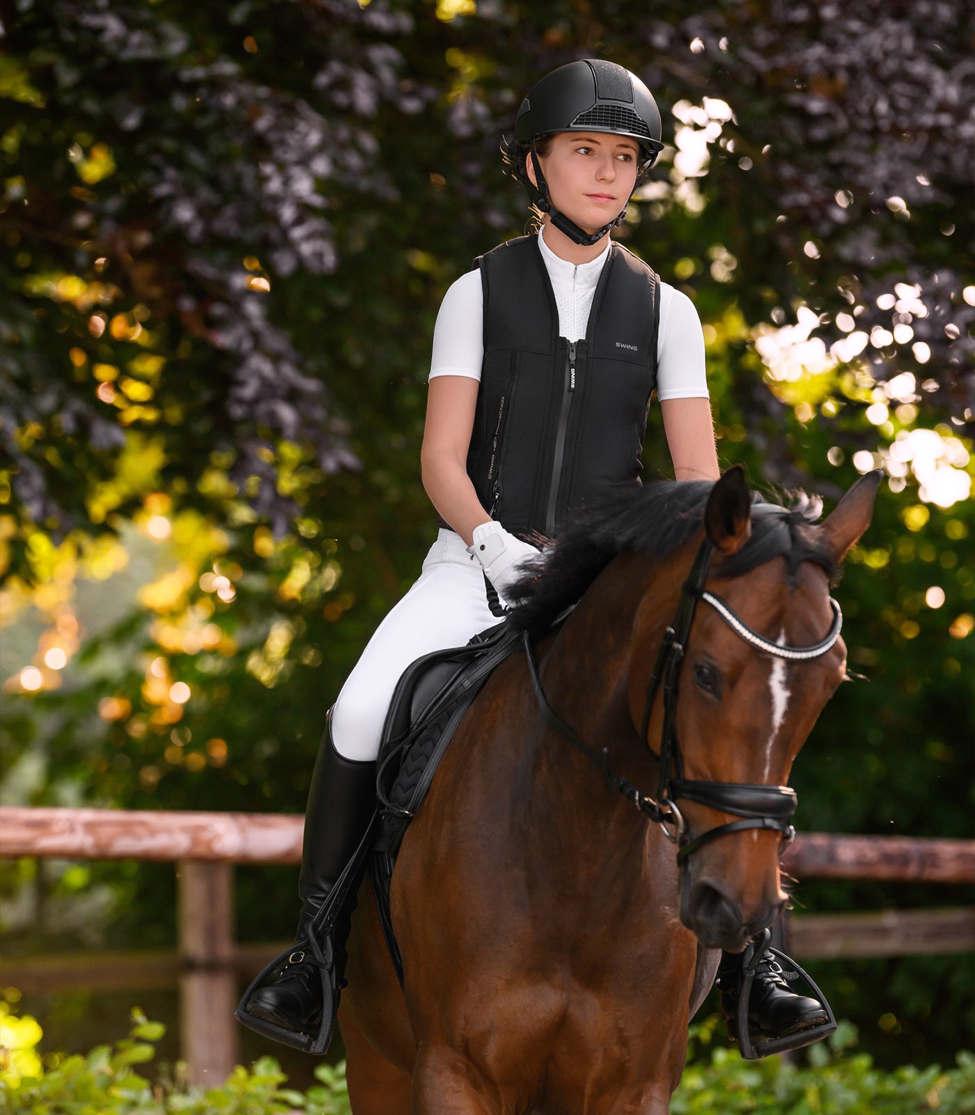 Swing H24 Shine Riding Helmet - Black Matt Equestrian Helmet