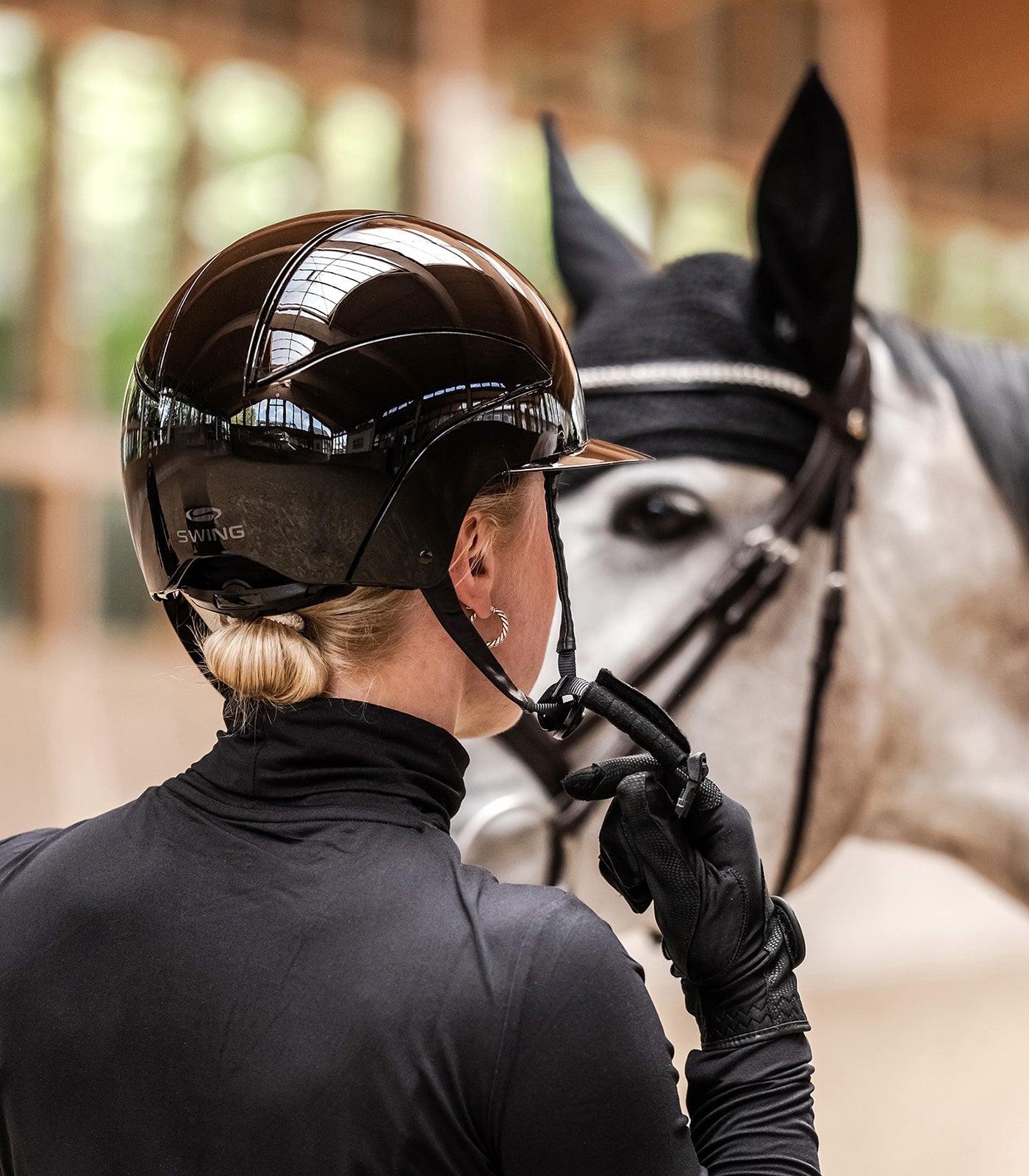 Swing H24 Lady Glossy Riding Helmet - Equestrian Safety Helmet