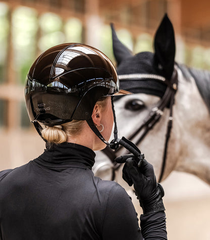 Swing H24 Lady Glossy Riding Helmet - Equestrian Safety Helmet