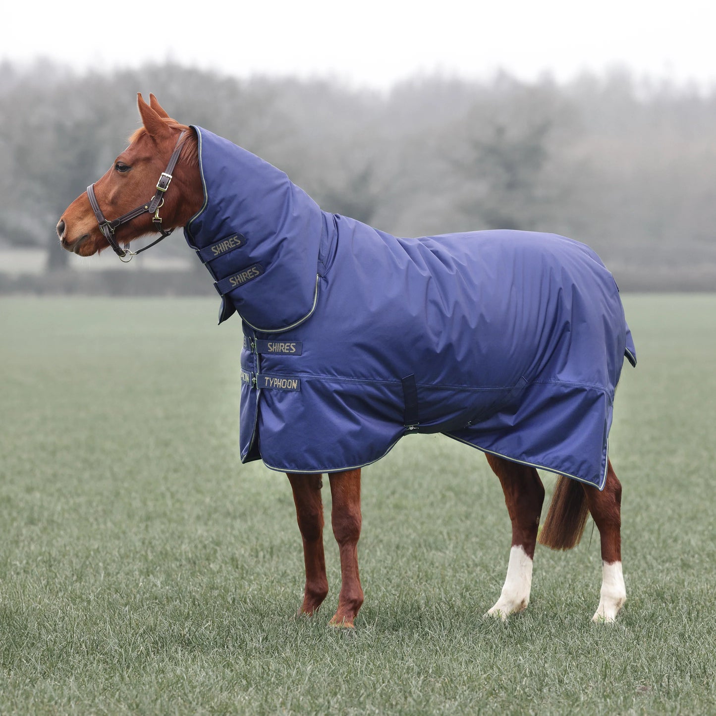 Shires Typhoon Lite Combo Rug - Navy Lightweight Turnout Rug
