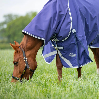 Shires Highlander Original Lite Rug & Neck Set - Navy Turnout Rug