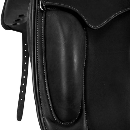 Perugino Dressage Saddle with Short Knee Blocks - Leather Dressage Saddle