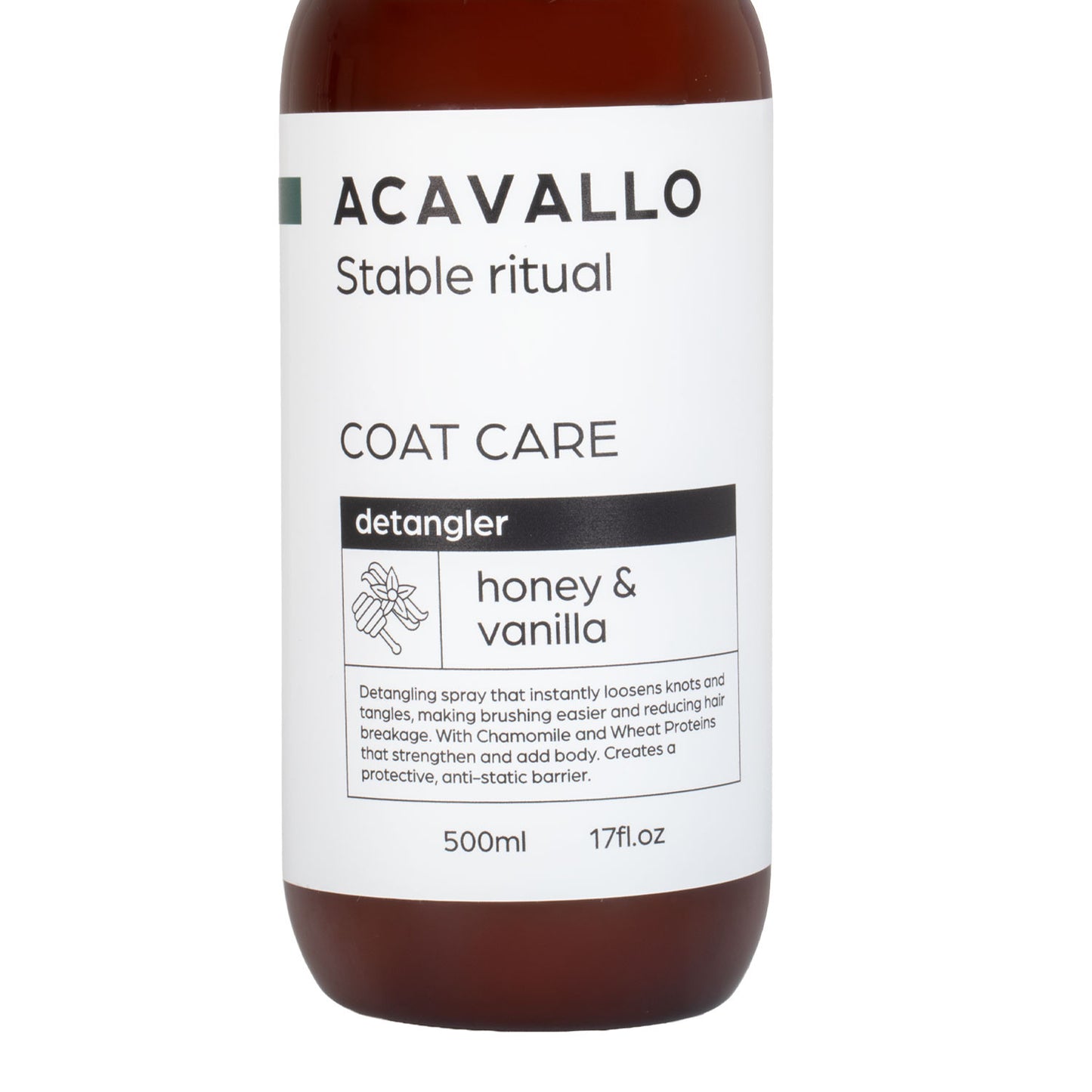 Honey & Vanilla Coat Polish & Detangler - Horse Coat Shine Spray 500ml