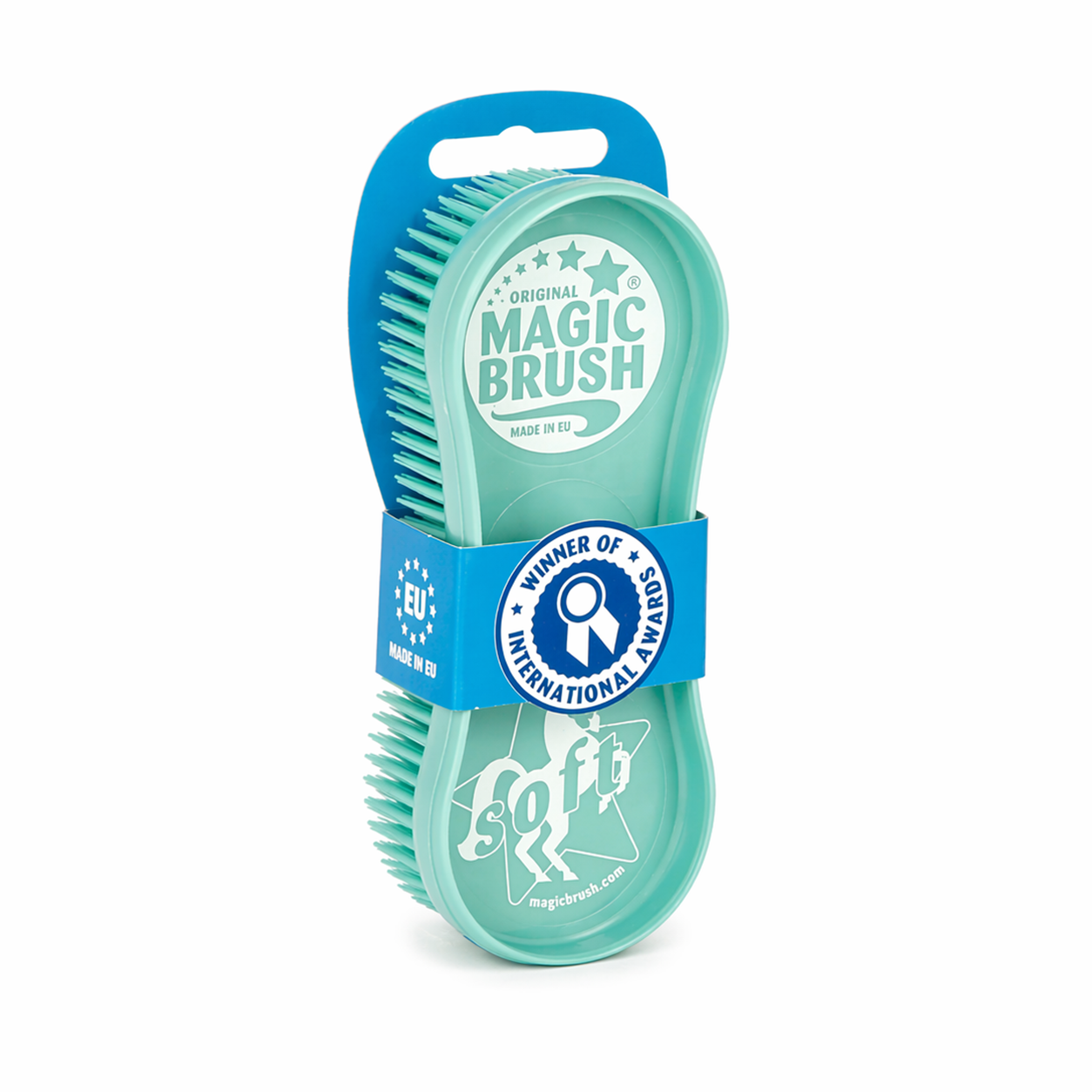 MagicBrush Soft - Gentle Horse Grooming Brush (Turquois)