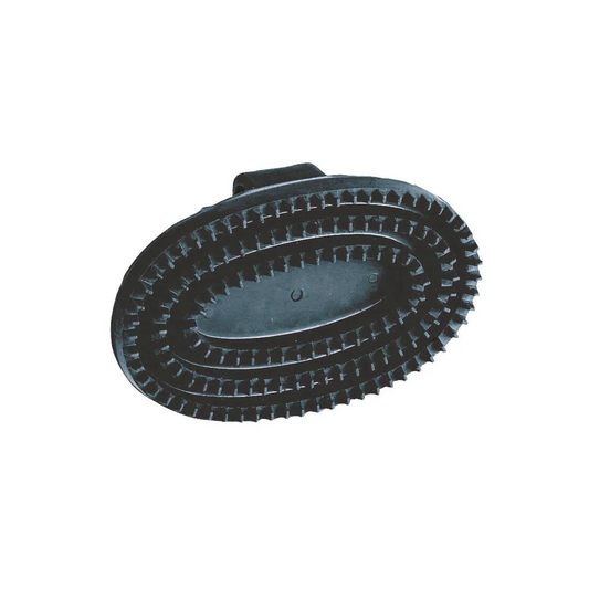 Oval Rubber Curry Comb - Horse Grooming Brush