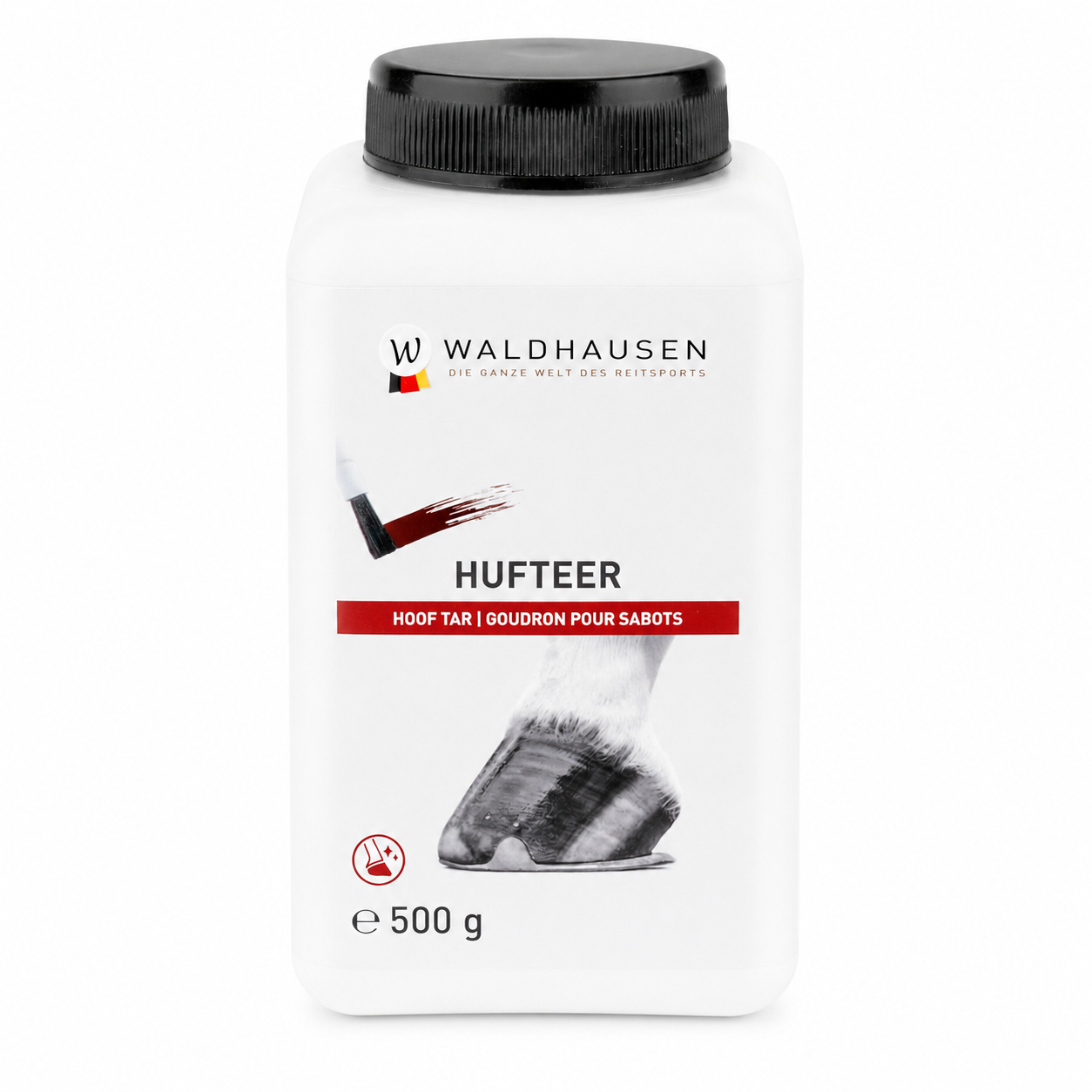 Hoof Tar with Brush - Horse Hoof Care - 500g