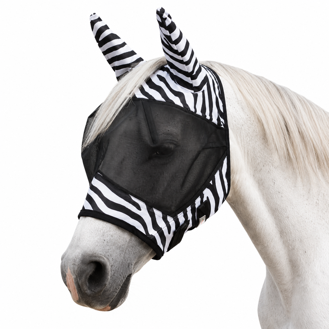 Zebra Fly Mask with Ear Protection - Horse Fly Mask