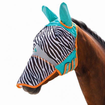 Shires FlyGuard Pro Zeb-Tek Fly Mask - Horse Fly Protection Mask