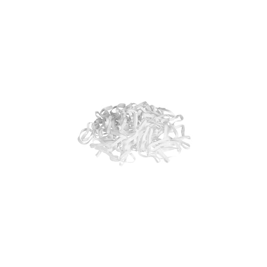 White Silicone Elastic Bands (500 pcs)