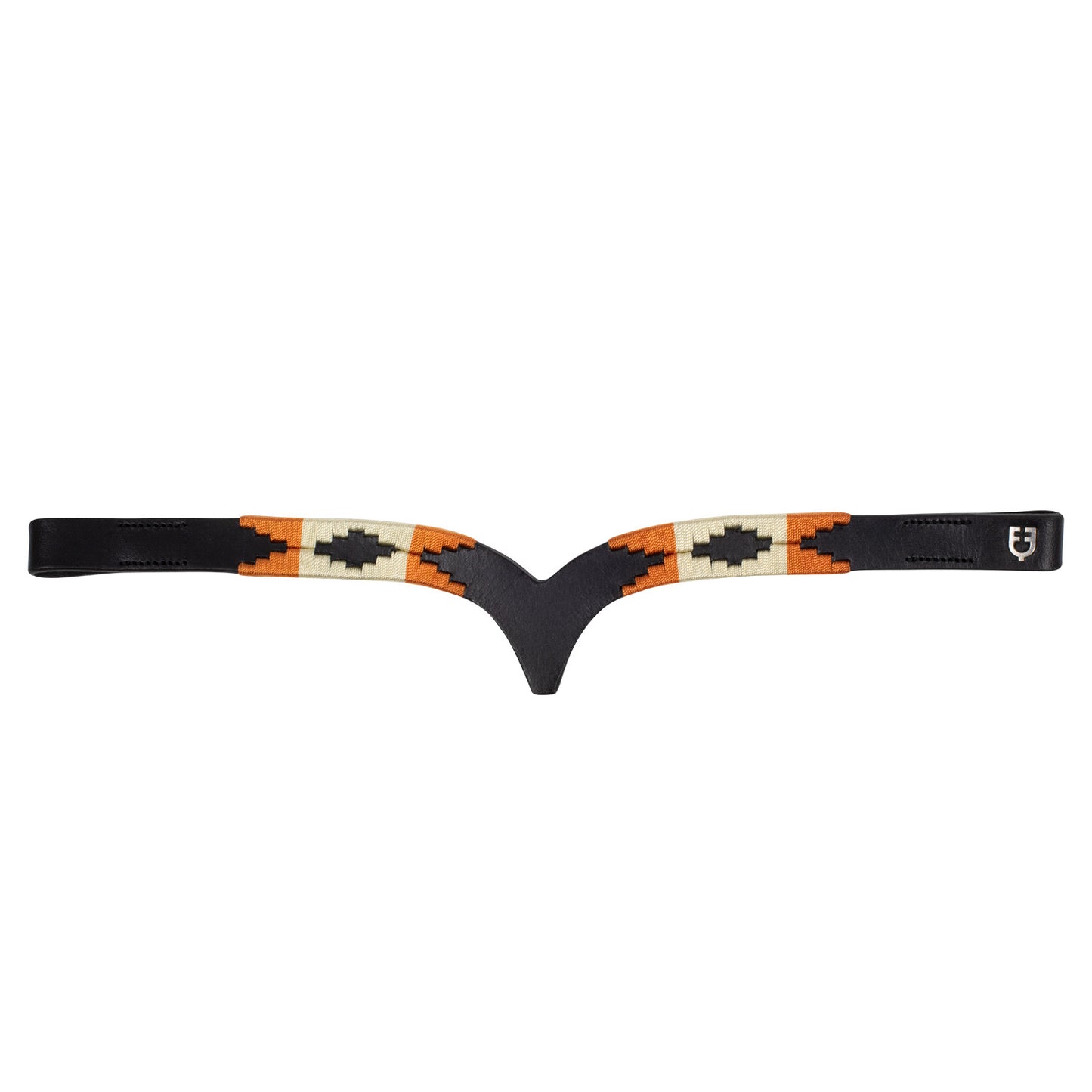 Leather Browband with Navajo Decoration - Decorative Horse Browband