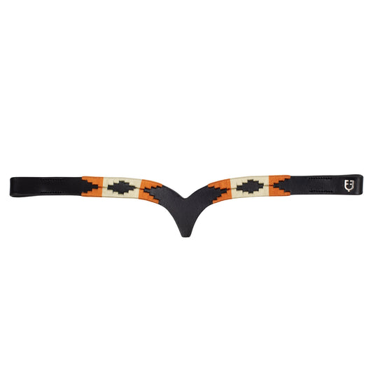 Leather Browband with Navajo Decoration - Decorative Horse Browband