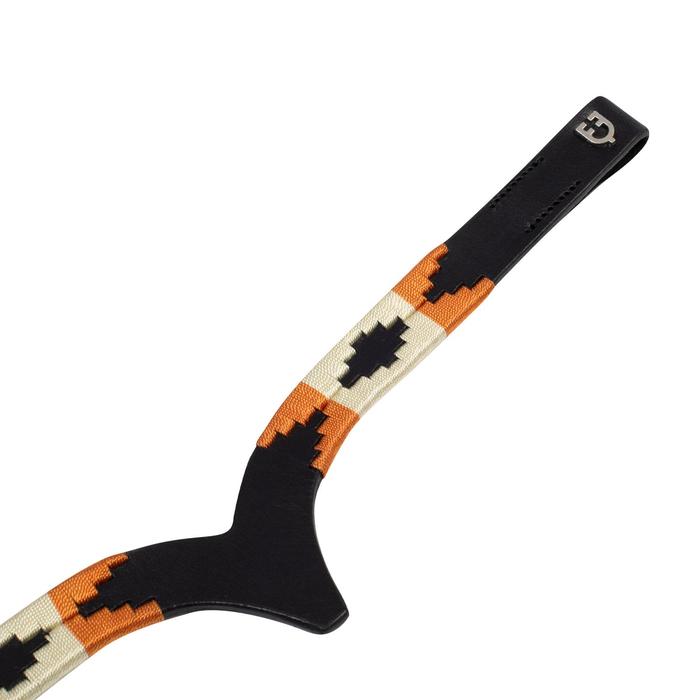 Leather Browband with Navajo Decoration - Decorative Horse Browband