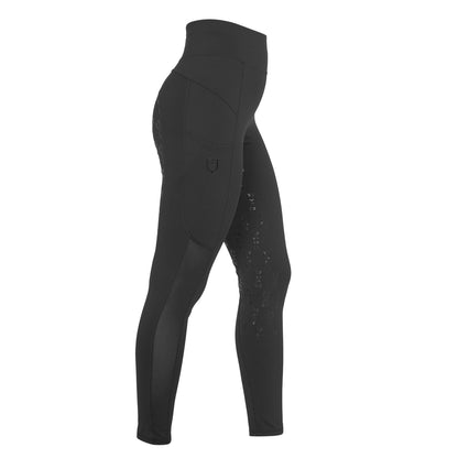 Women’s Slim Fit Leggings with Micro Mesh Inserts - Equestrian Riding Tights