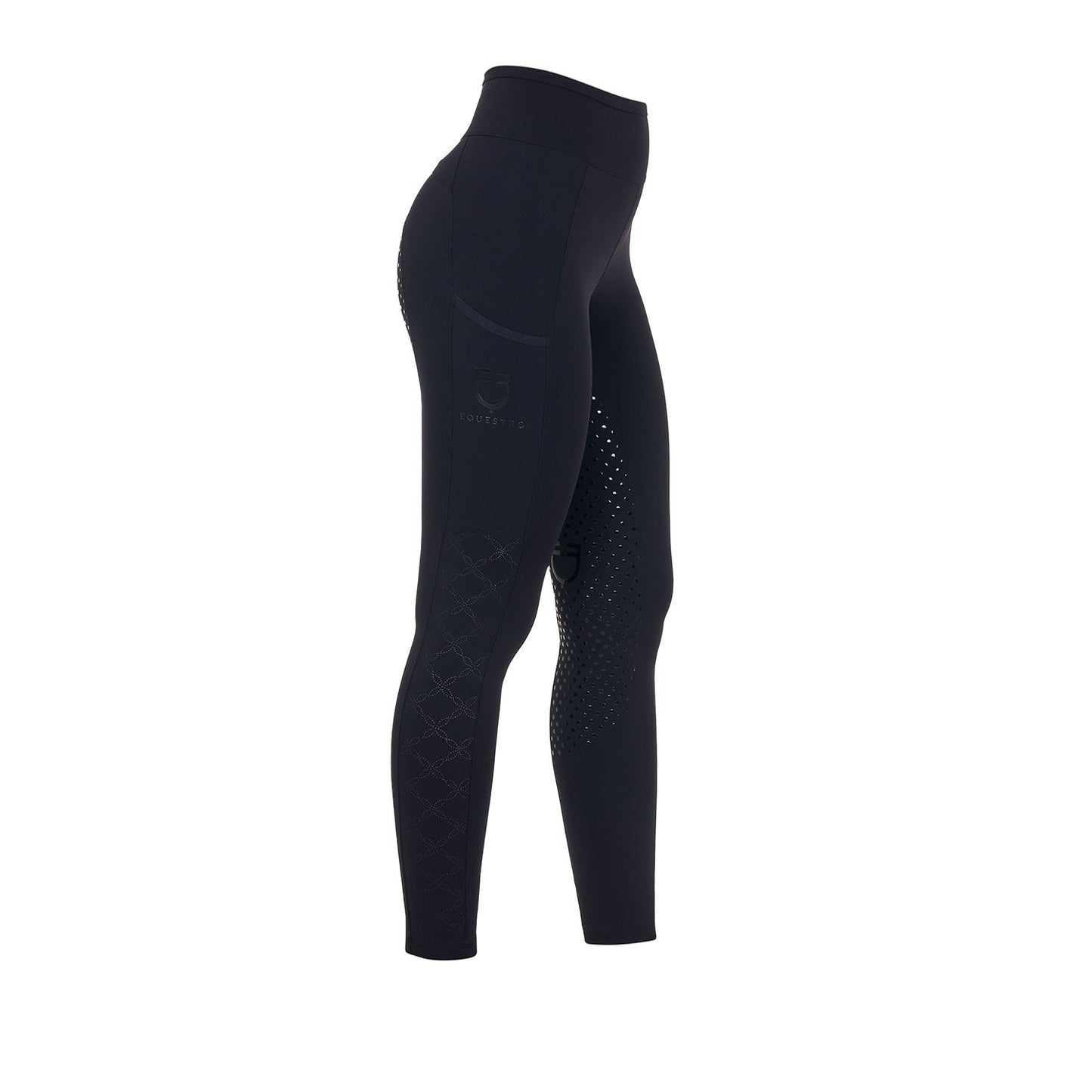 Women’s Leggings with Perforated Decorations - Equestrian Riding Tights